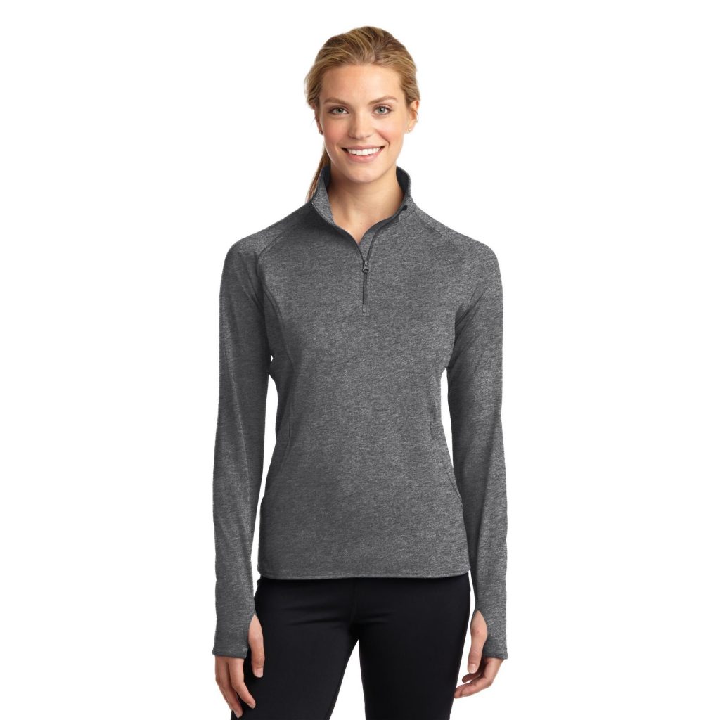 Sport-Tek 1/2-Zip Pullover – Ladies’ – Charcoal Grey Heather – Nussbaum ...