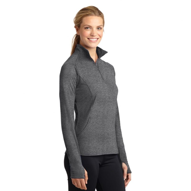 Sport-Tek 1/2-Zip Pullover – Ladies’ – Charcoal Grey Heather – Nussbaum ...