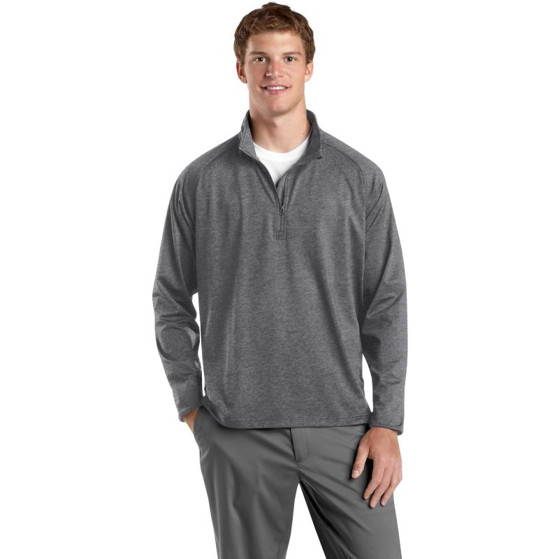 Sport-Tek 1/2-Zip Pullover – Men’s – Charcoal Grey Heather – Nussbaum ...